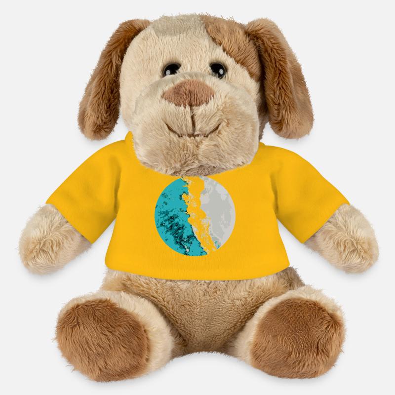 Split Earth Teal Mond - MiniFeet® Hund Helge - Sonnengelb