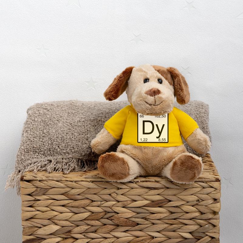 Dysprosium Dy Elemental Glyph Design MiniFeet® Hund Helge