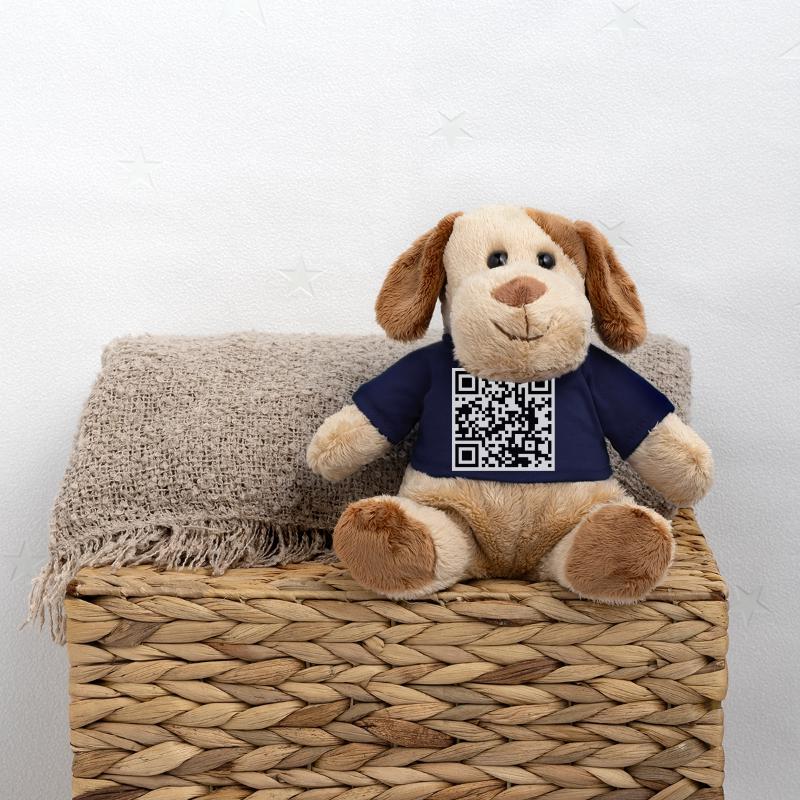 Qr code citation drôle humour  Chien en peluche Helge MiniFeet®