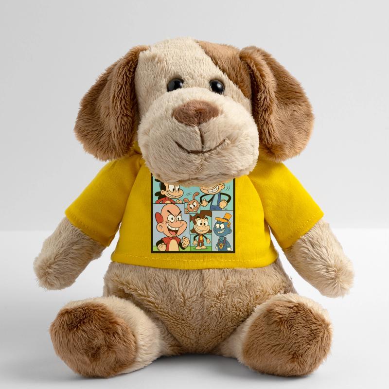 Collage Comics Multicolore Retro Chien en peluche Helge MiniFeet®