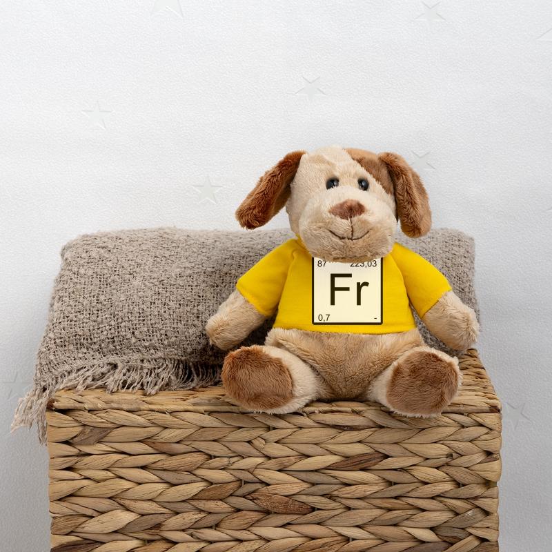 Conception des éléments de francium avec nombres de période Chien en peluche Helge MiniFeet®