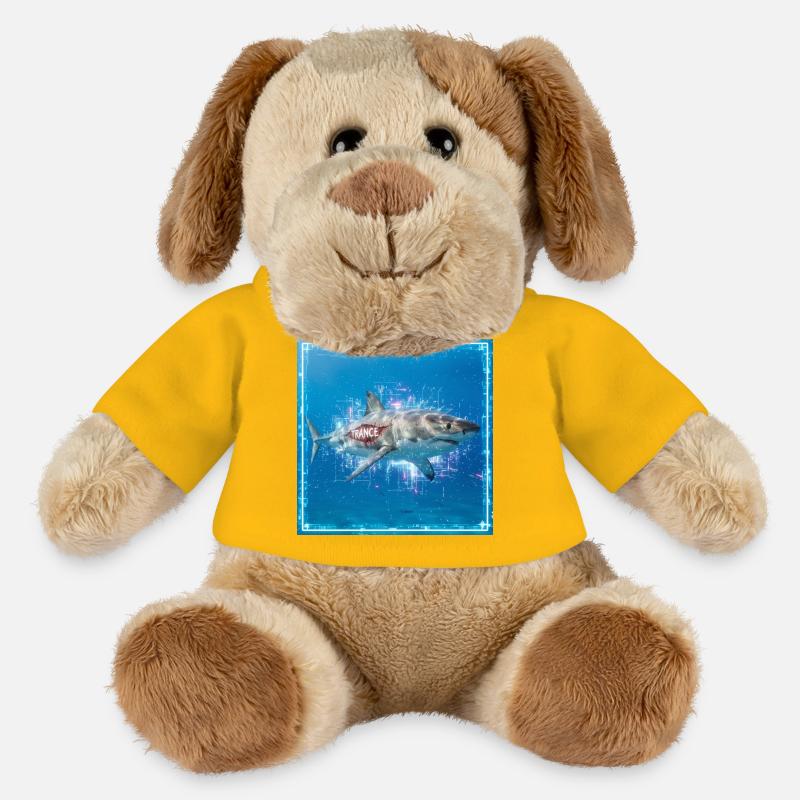 Requin de Transe - Chien en peluche Helge MiniFeet® - jaune soleil