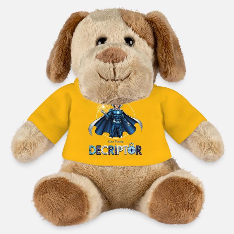 Héros Codeur Déchiffreur - Chien en peluche Helge MiniFeet® - jaune soleil