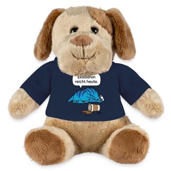 Existing is enough today - Zooki Burnout Saying - MiniFeet® Dog Helge - sun yellow - Front