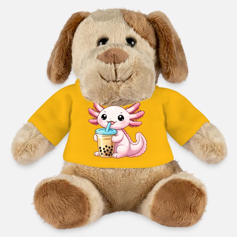 Bubble Tea Drachen-Anhänger - MiniFeet® Hund Helge - Sonnengelb