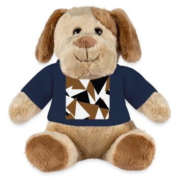 Brown Black Triangles Geometry - MiniFeet® Dog Helge - french navy - Front