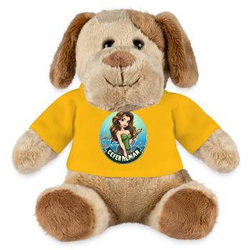 Motif de l’insigne d’héroïne de mer - Chien en peluche Helge MiniFeet® - jaune soleil - Devant