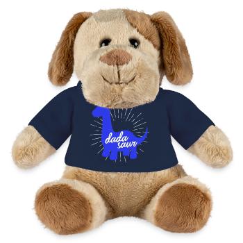 Daddysaurus Rex Funny Dinosaur Slogan Design - MiniFeet® Dog Helge - sun yellow - Front