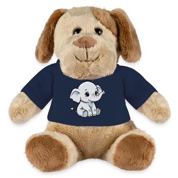 Petit éléphant câlin et mignon - Chien en peluche Helge MiniFeet® - jaune soleil - Devant