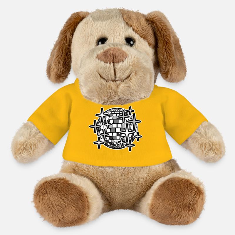 Mirrorball - Chien en peluche Helge MiniFeet® - jaune soleil