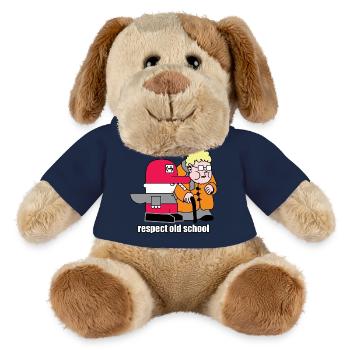 Respect Old School Retro Cartoon - MiniFeet® Dog Helge - sun yellow - Front
