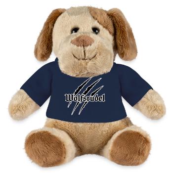 Wolfsklaue Gothic Schriftlogo - MiniFeet® Hund Helge - Sonnengelb - Vorne