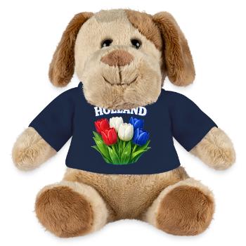 Tulipes Hollandaises Trois Couleurs - Chien en peluche Helge MiniFeet® - jaune soleil - Devant