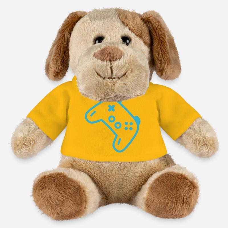 Turquoise controller silhouette - MiniFeet® Dog Helge - sun yellow