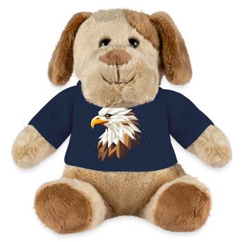 Pygargue à tête blanche géométrique – symbole de force - Chien en peluche Helge MiniFeet® - bleu marine - Devant