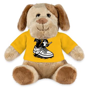 Écureuil en baskets ! - Chien en peluche Helge MiniFeet® - jaune soleil - Devant