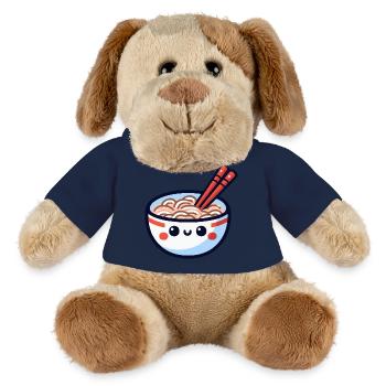 Kawaii ramen bowl with chopsticks - MiniFeet® Dog Helge - sun yellow - Front