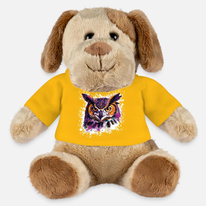 Eule Tier Nachteule - MiniFeet® Hund Helge - Sonnengelb