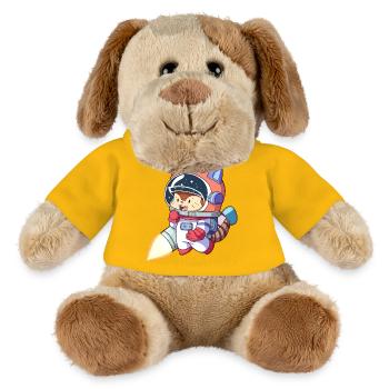 Astronaute chat en combinaison spatiale - Chien en peluche Helge MiniFeet® - jaune soleil - Devant