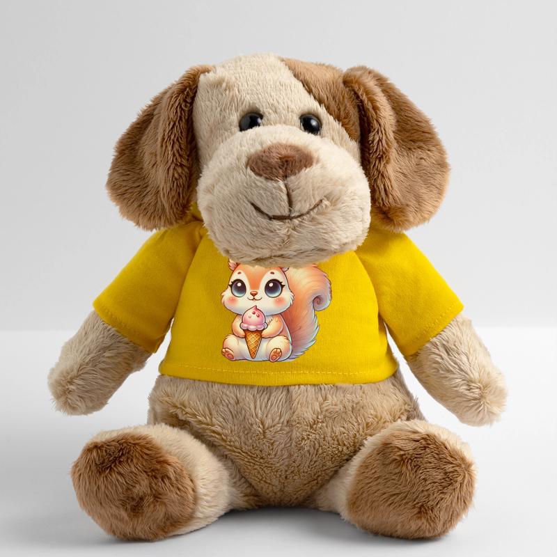 L’écureuil mignon déguste une glace colorée Chien en peluche Helge MiniFeet®