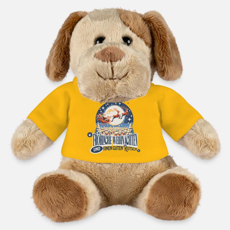 Weihnachtsgrüße - MiniFeet® Hund Helge - Sonnengelb