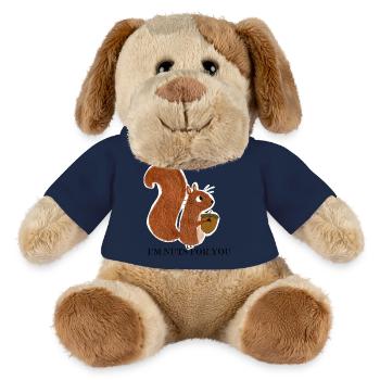 Squirrel with acorn - MiniFeet® Dog Helge - sun yellow - Front