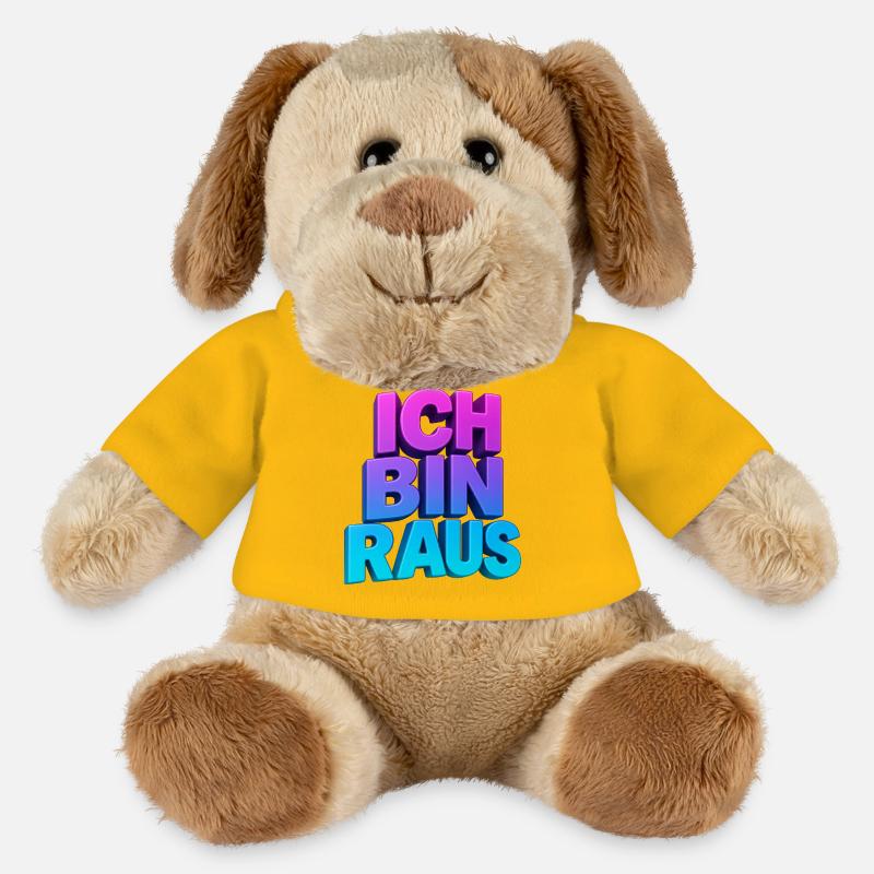 Ich Bin Raus 3D Gradient - MiniFeet® Hund Helge - Sonnengelb