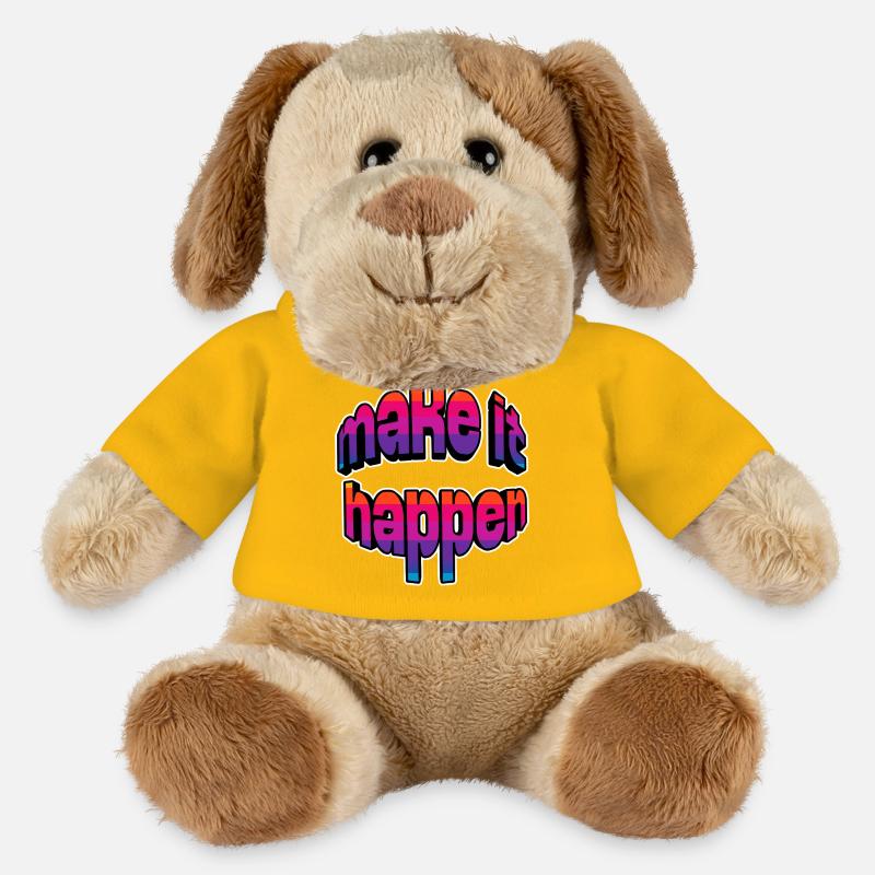 Make It Happen Gradient - Chien en peluche Helge MiniFeet® - jaune soleil