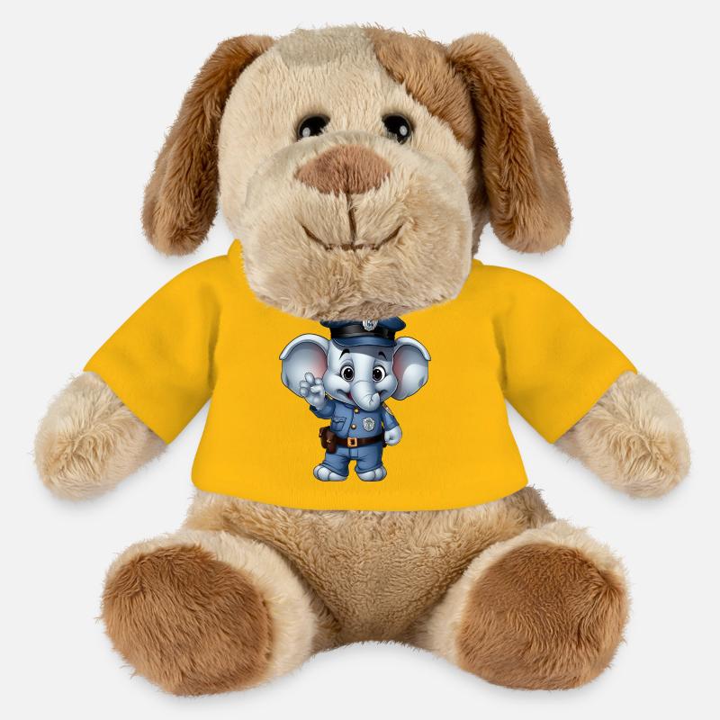 Polizei Elefäntchen - MiniFeet® Hund Helge - Sonnengelb