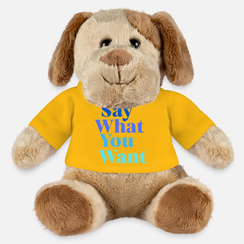 Expression de mots forts t-shirt élégant - Chien en peluche Helge MiniFeet® - jaune soleil