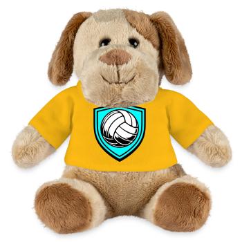 Blason du ballon de volley-ball - Chien en peluche Helge MiniFeet® - jaune soleil - Devant