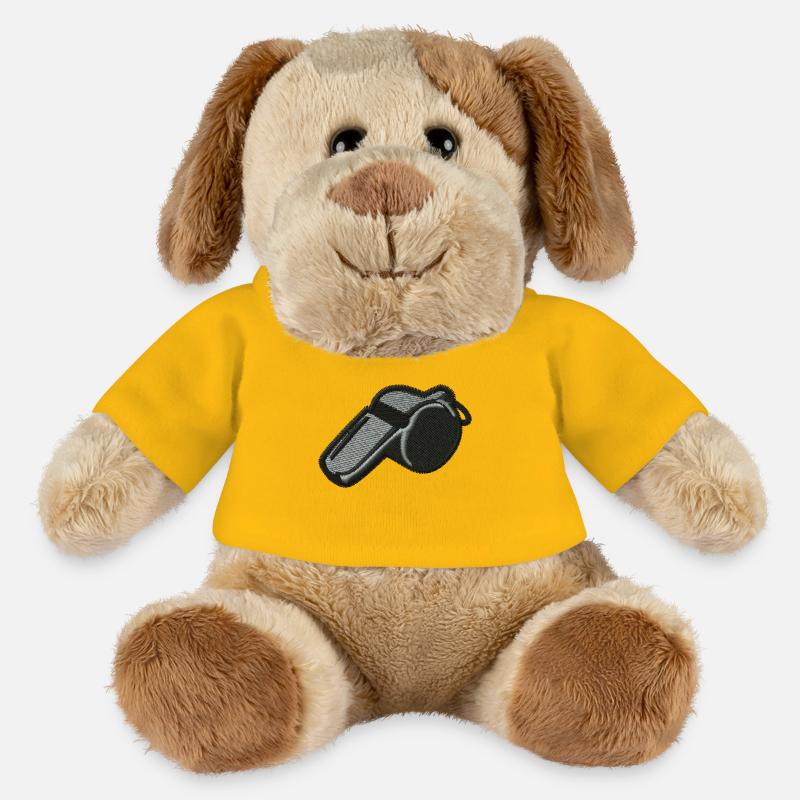 Pfeife bestickt - MiniFeet® Hund Helge - Sonnengelb