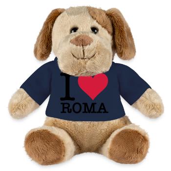 I love Rome - Chien en peluche Helge MiniFeet® - bleu marine - Devant