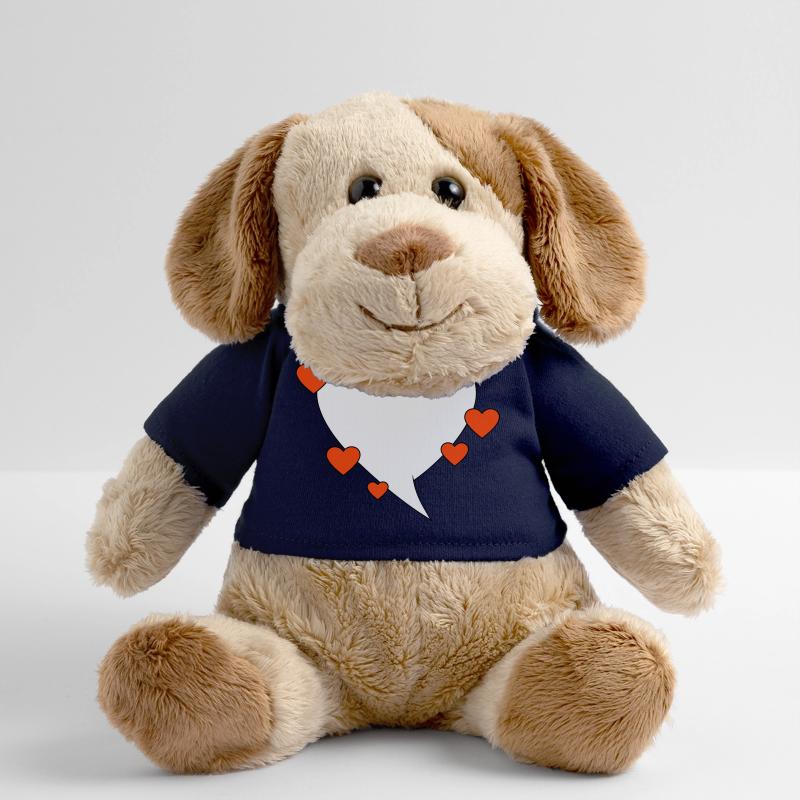Bulle de dialogue avec des cœurs Chien en peluche Helge MiniFeet®