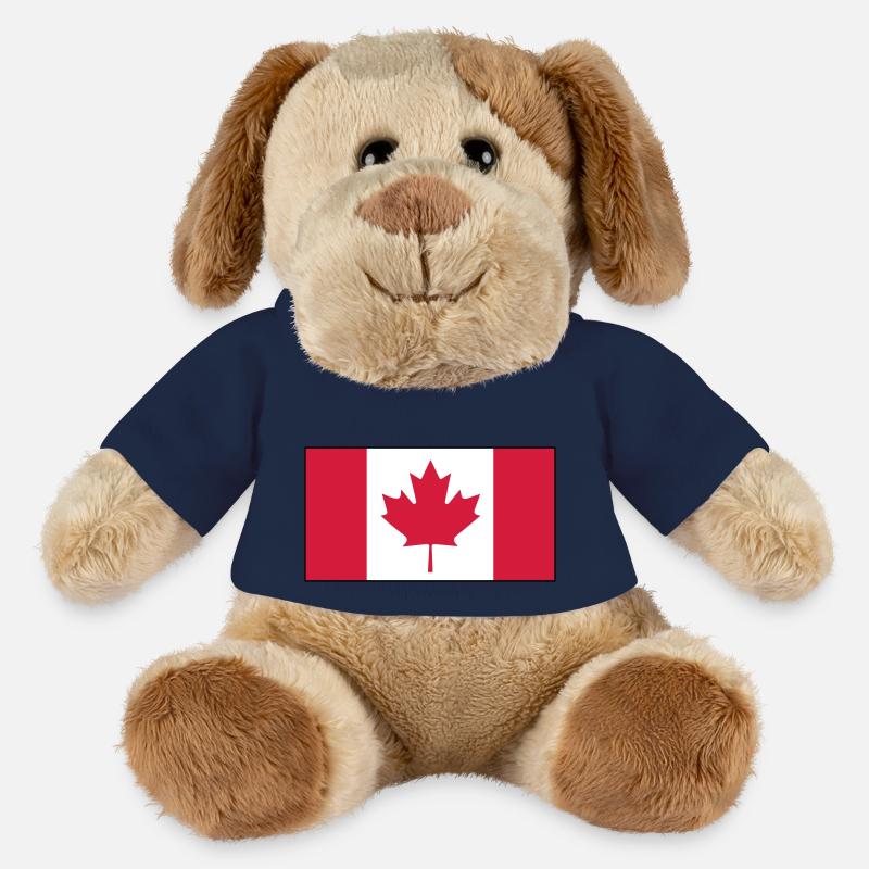 Drapeau du Canada - Chien en peluche Helge MiniFeet® - bleu marine