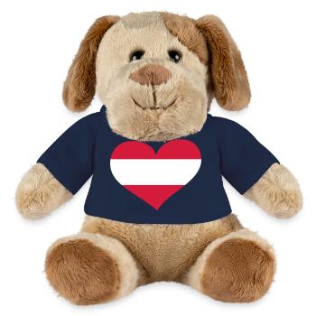 Österreich Herz; Heart Austria - Chien en peluche Helge MiniFeet® - bleu marine - Devant