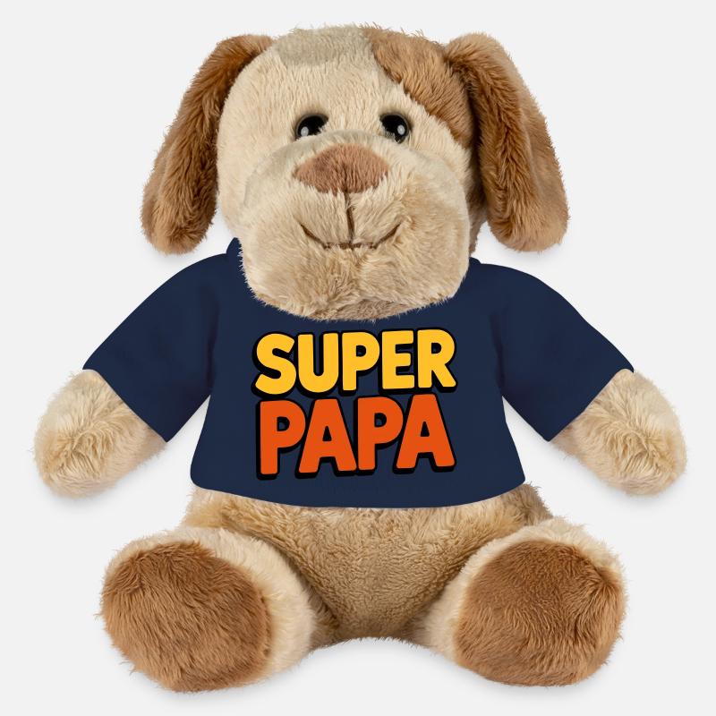 super papa - Chien en peluche Helge MiniFeet® - bleu marine