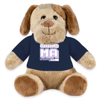 Pixel Grandma Loading Bar Gamer Videogame - MiniFeet® Dog Helge - french navy - Front