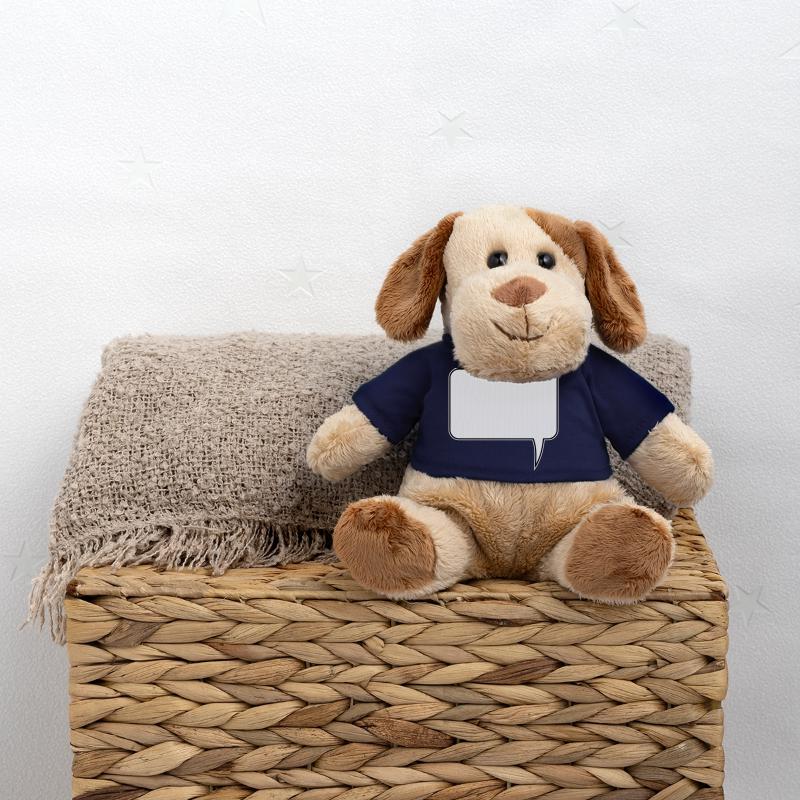 Conception rectangulaire de bulle de dialogue Chien en peluche Helge MiniFeet®