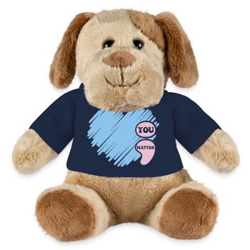 La santé mentale, ça compte - Maladie du cerveau humain - Chien en peluche Helge MiniFeet® - bleu marine - Devant