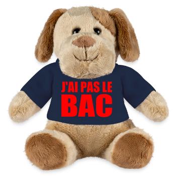 jai pas le bac - Chien en peluche Helge MiniFeet® - bleu marine - Devant