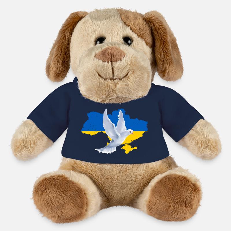 Map Ukrain - Chien en peluche Helge MiniFeet® - bleu marine
