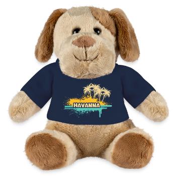 Tourisme La Havane - Chien en peluche Helge MiniFeet® - bleu marine - Devant