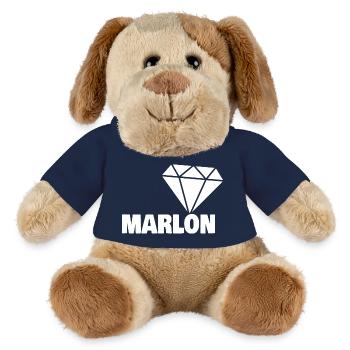 Geschenk für Marlon - MiniFeet® Hund Helge - French Navy - Vorne