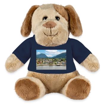 Nordfjordeid Panoramablick vom Hafen Norwegen - MiniFeet® Hund Helge - French Navy - Vorne