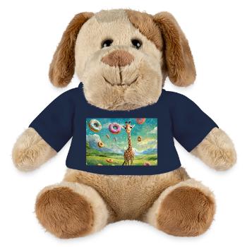 Girafe au pays du lait et du miel - Chien en peluche Helge MiniFeet® - bleu marine - Devant