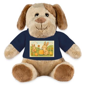 Fête de Pâques - Chien en peluche Helge MiniFeet® - bleu marine - Devant