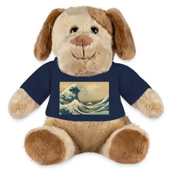 vague - Chien en peluche Helge MiniFeet® - bleu marine - Devant