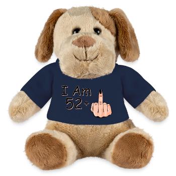J’ai 52 ans + 1 majeur J’ai 52 ans et plus, - Chien en peluche Helge MiniFeet® - bleu marine - Devant