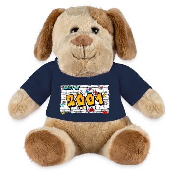Graffiti emblématique de 2001 – 24 ans d’énergie rebelle - Chien en peluche Helge MiniFeet® - bleu marine - Devant
